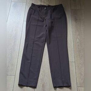 Cambio Ros Pin-Tucked Classic Pants in brown size 10